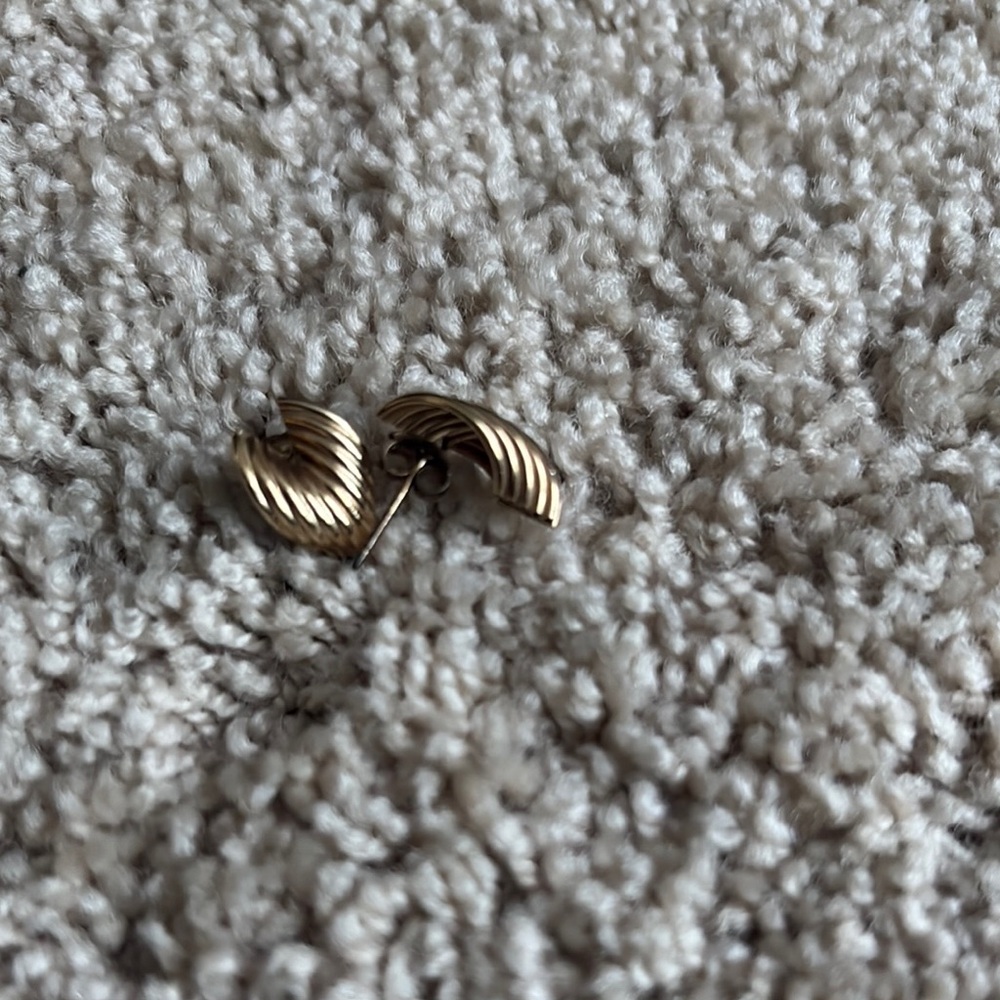 Gold-Tone Textured Earrings